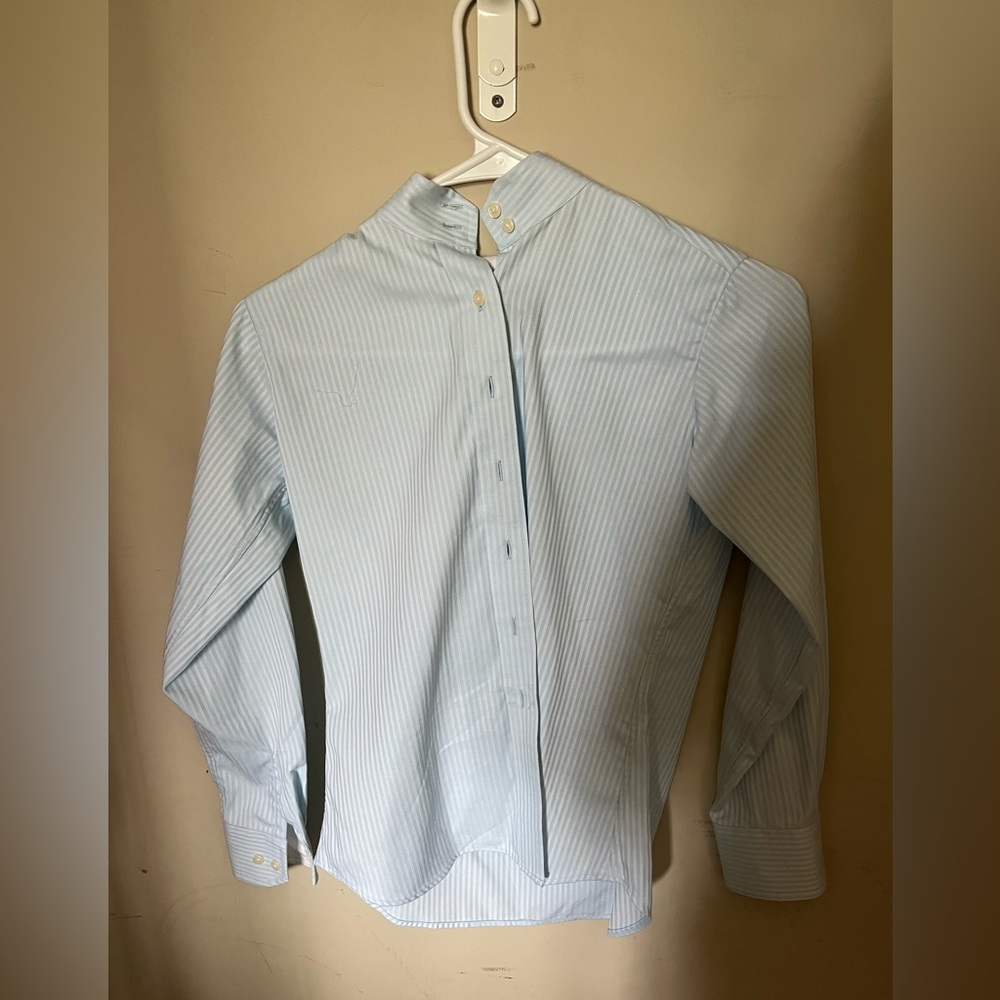 Beacon Light Blue Striped Dress Shirt